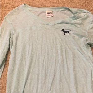 Teal pink top